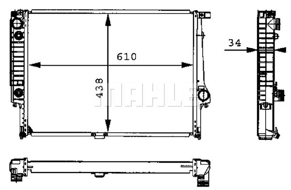 Radiator, engine cooling (CR 326 000P)
