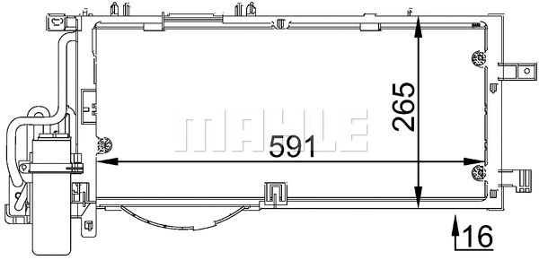 Condenser, air conditioning (AC 309 001S)