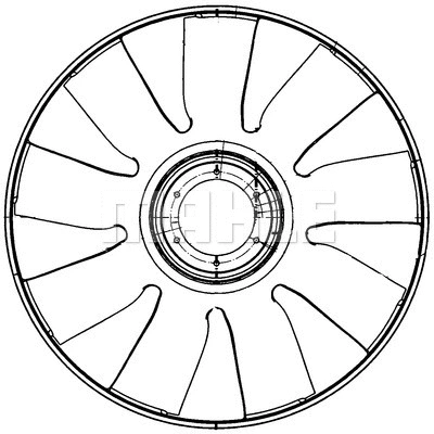 Fan Wheel, engine cooling (CFW 72 000P)