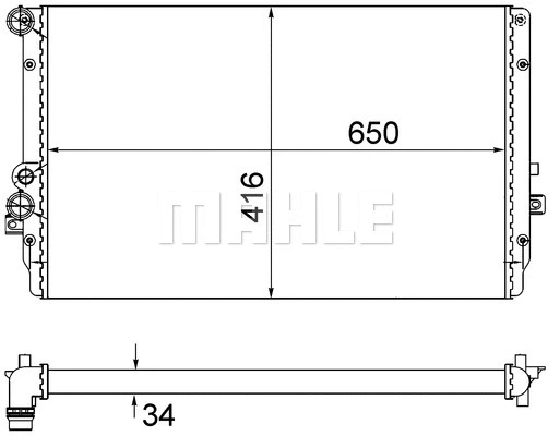 Radiator, engine cooling (CR 854 001S)