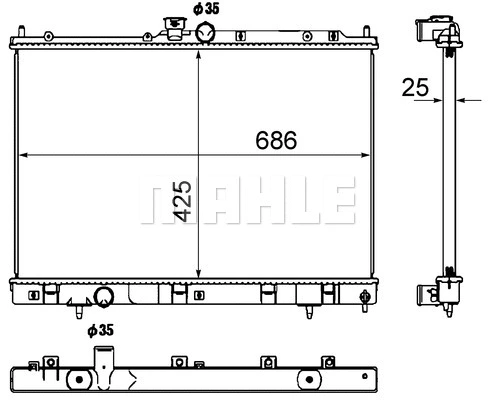 Radiator, engine cooling (CR 1883 000S)