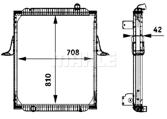 Radiator, engine cooling (CR 718 000P)