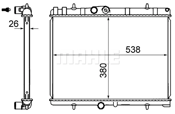 Radiator, engine cooling