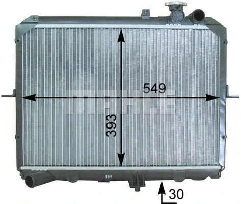 Radiator, engine cooling (CR 1332 000P)