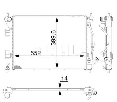 Radiator, engine cooling (CR 1976 000P)