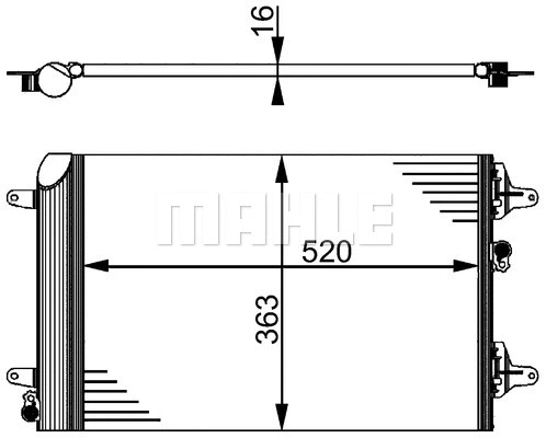 Condenser, air conditioning (AC 358 000S)
