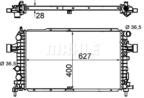 Radiator, engine cooling (CR 1856 000P)