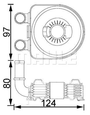 Oil Cooler, engine oil (CLC 193 000S)