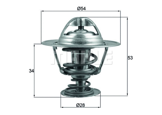 Thermostat, coolant (TX 203 88D)