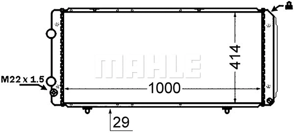 Radiator, engine cooling (CR 1430 000S)
