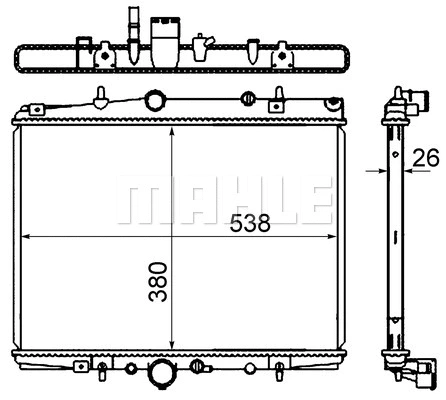 Radiator, engine cooling