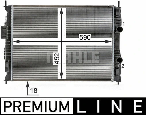 Radiator, engine cooling (CR 15 000P)