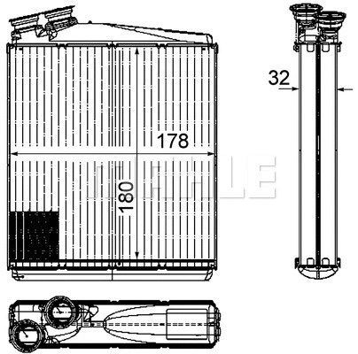 Heat Exchanger, interior heating (AH 192 000P)