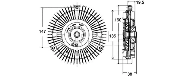 Clutch, radiator fan