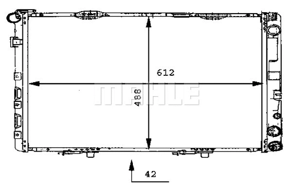 Radiator, engine cooling (CR 283 000P)