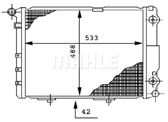 Radiator, engine cooling (CR 293 000P)