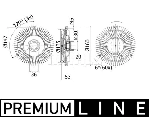 Clutch, radiator fan (CFC 128 001P)