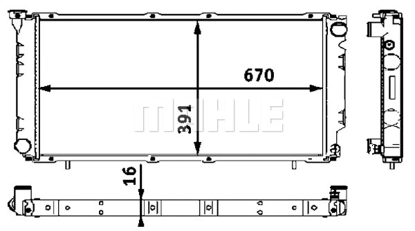 Radiator, engine cooling (CR 541 000S)
