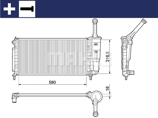 Radiator, engine cooling
