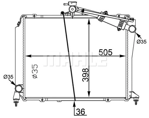 Radiator, engine cooling (CR 1572 000S)