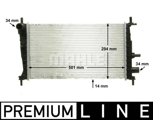 Radiator, engine cooling (CR 174 000P)