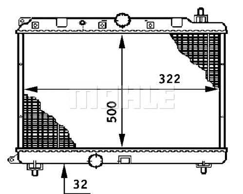 Radiator, engine cooling (CR 207 000S)