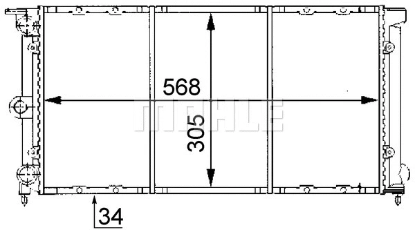 Radiator, engine cooling (CR 737 000S)