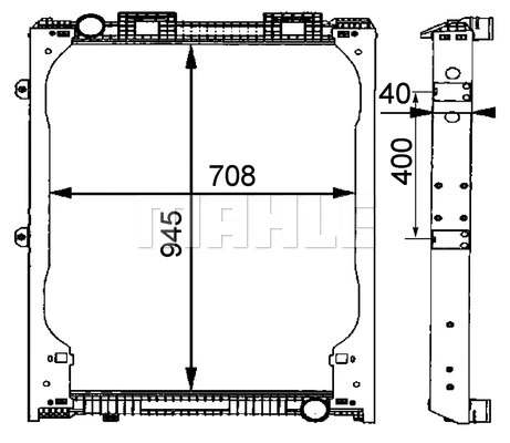 Radiator, engine cooling (CR 685 000P)