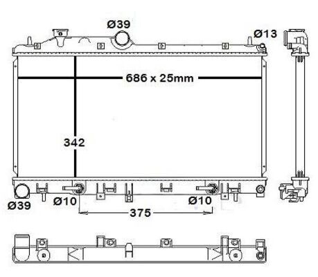 Radiator, engine cooling (CR 1933 000S)