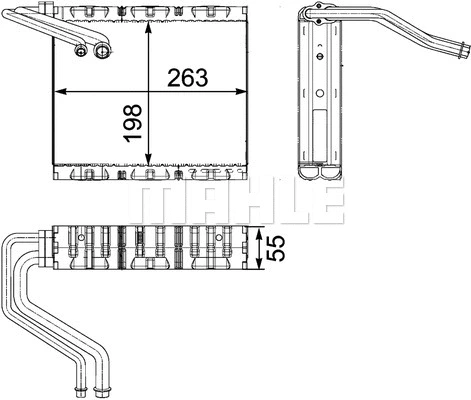 Evaporator, air conditioning (AE 85 000P)