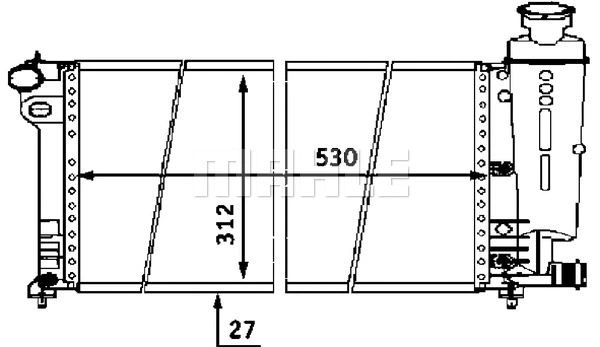 Radiator, engine cooling (CR 467 000S)