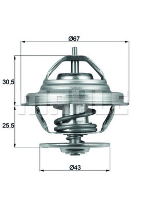 Thermostat, coolant (TX 58 83)