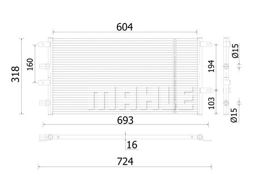 Condenser, air conditioning (AC 914 000S)