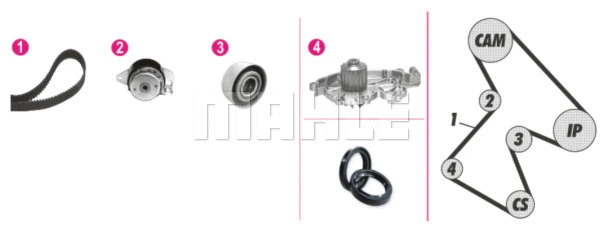 Water Pump & Timing Belt Kit (CPK 58 000P)