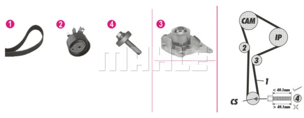 Water Pump & Timing Belt Kit (CPK 119 000P)