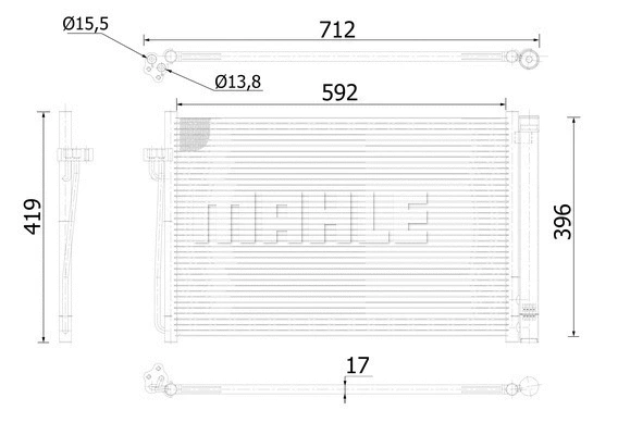 Condenser, air conditioning (AC 344 000S)