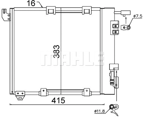 Condenser, air conditioning (AC 349 000S)