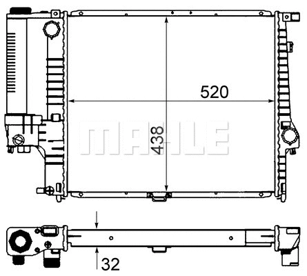 Radiator, engine cooling (CR 280 000S)