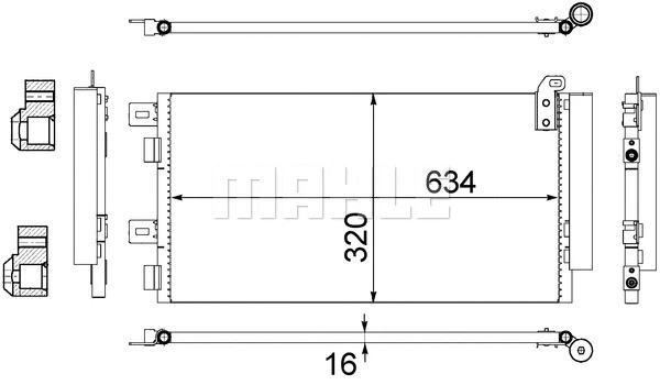 Condenser, air conditioning (AC 312 001S)