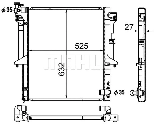 Radiator, engine cooling (CR 1880 000S)