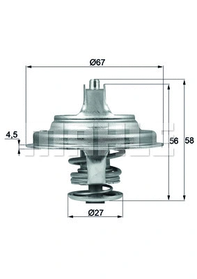 Thermostat, coolant (TX 97 79D)