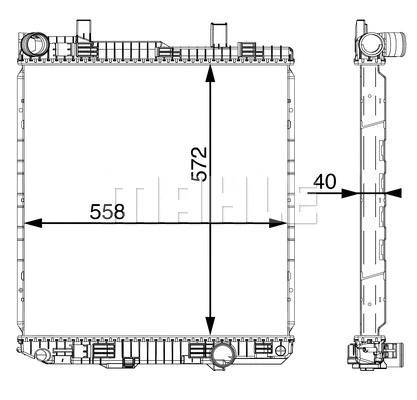 Radiator, engine cooling (CR 674 000S)