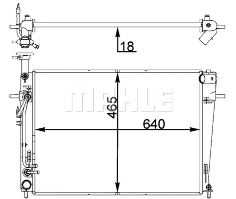 Radiator, engine cooling (CR 1402 000P)