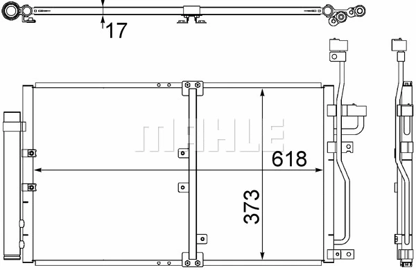 Condenser, air conditioning (AC 510 000S)