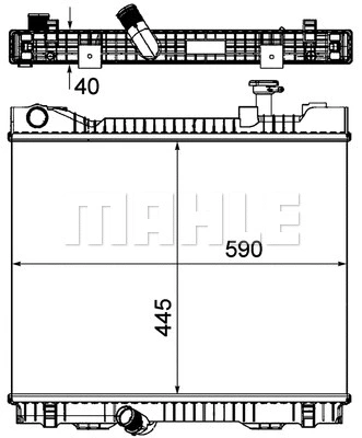 Radiator, engine cooling (CR 1045 000P)