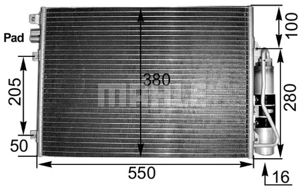 Condenser, air conditioning (AC 303 000S)