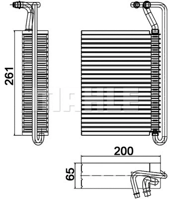 Evaporator, air conditioning (AE 84 000P)