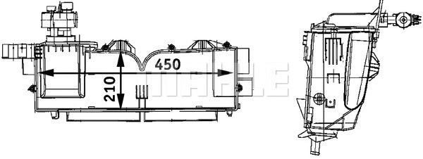 Evaporator, air conditioning (AE 62 000P)