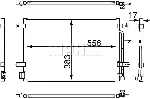 Condenser, air conditioning (AC 812 001S)