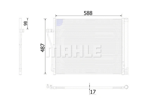 Condenser, air conditioning (AC 568 000S)